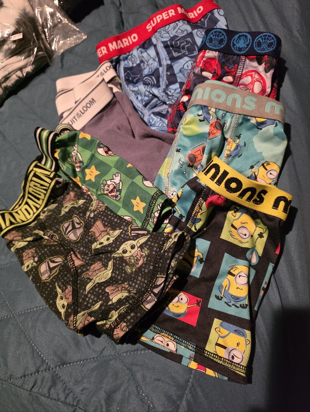 Assorted Kids Character Boxer Briefs - Minions, Mario & Star Wars - Multi-Color